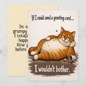 Laid Back Cat Birthday Card Feestdagenkaart (Voorkant / Achterkant)