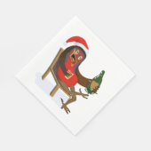 Laid Back Christmas Robin on paper napkin Servet (Hoek)