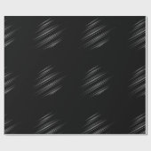 Laid-back monochrome moderne wedge-Shaped-lijnen Cadeaupapier (Vlak)