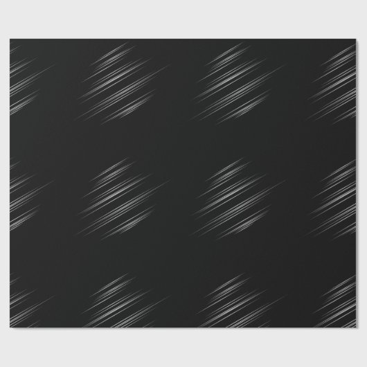 Laid-back monochrome moderne wedge-Shaped-lijnen Cadeaupapier (Vlak)