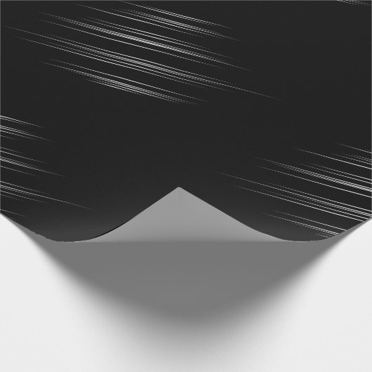 Laid-back monochrome moderne wedge-Shaped-lijnen Cadeaupapier (Hoek)