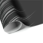 Laid-back monochrome moderne wedge-Shaped-lijnen Cadeaupapier (Rol Hoek)