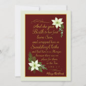 Laid in a Manger – Luke 2:7 Christmas Blessing Feestdagenkaart (Voorkant)