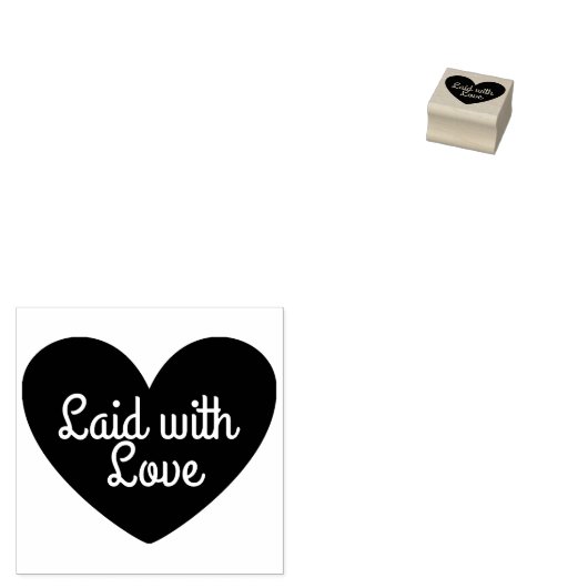 Laid with Love Chicken Egg Stamp Rubberstempel (Gestempeld)
