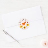 Laid with Love Hen, Egg Carton Round Stickers (Envelop)