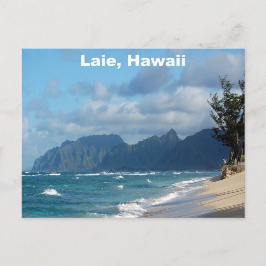 Laie Beach, Hawaii Briefkaart (Voorkant)