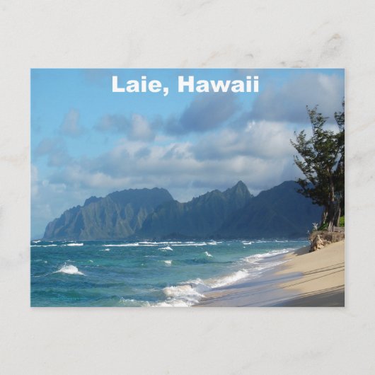 Laie Beach Hawaii Briefkaart (Voorkant)