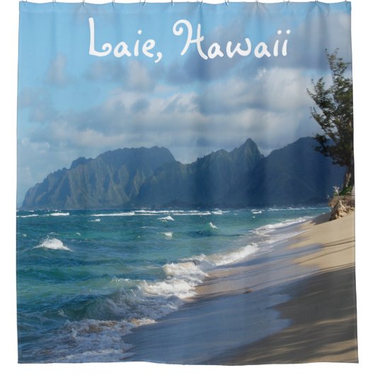 Laie Beach, Hawaii douchegordijn (Voorkant)