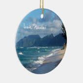 Laie Beach, Hawaii Keramisch Ornament (Rechts)