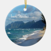 Laie Beach, Hawaii Keramisch Ornament (Voorkant)
