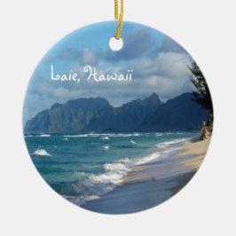 Laie Beach, Hawaii Keramisch Ornament