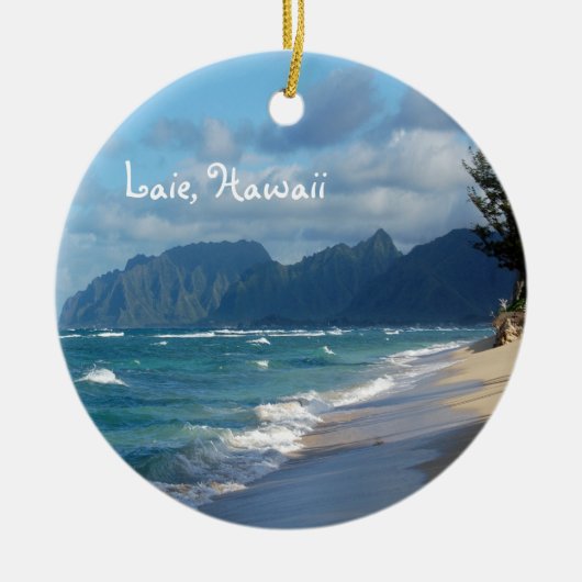 Laie Beach, Hawaii Keramisch Ornament (Voorkant)