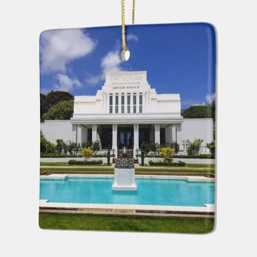 Laie Hawaii Temple Keramisch Ornament (Links)