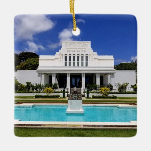 Laie Hawaii Temple Keramisch Ornament (Voorkant)