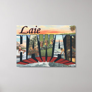 Laie, HawaiiLarge Letter ScenesLaie, HI Canvas Afdruk
