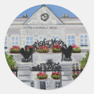 L'Aigle Noir Hotel: Fontainebleau FRANKRIJK sticke Ronde Sticker