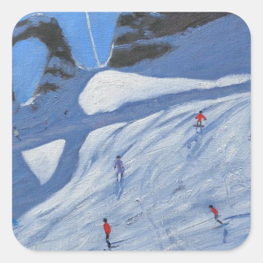 L'aiguille Percee Tignes 2009 Vierkante Sticker (Voorkant)