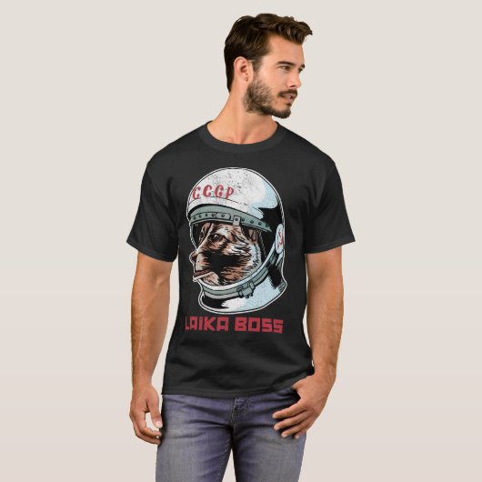 Laika Boss Space Dog T-shirt (Voorkant volledig)