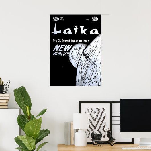 Laika comic cover poster (Thuiskantoor)