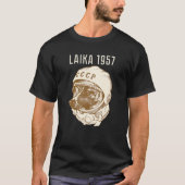 Laika Dog Sputnik Space Travel USSR T-shirt (Voorkant)