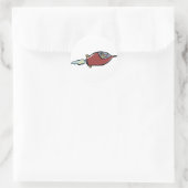 laika ronde sticker (Tas)