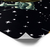 Laika — Sovjet-golf, ruimtekunst van Gagarin Poster (Hoek)