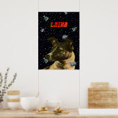 Laika — Sovjet-golf, ruimtekunst van Gagarin Poster (Keuken)