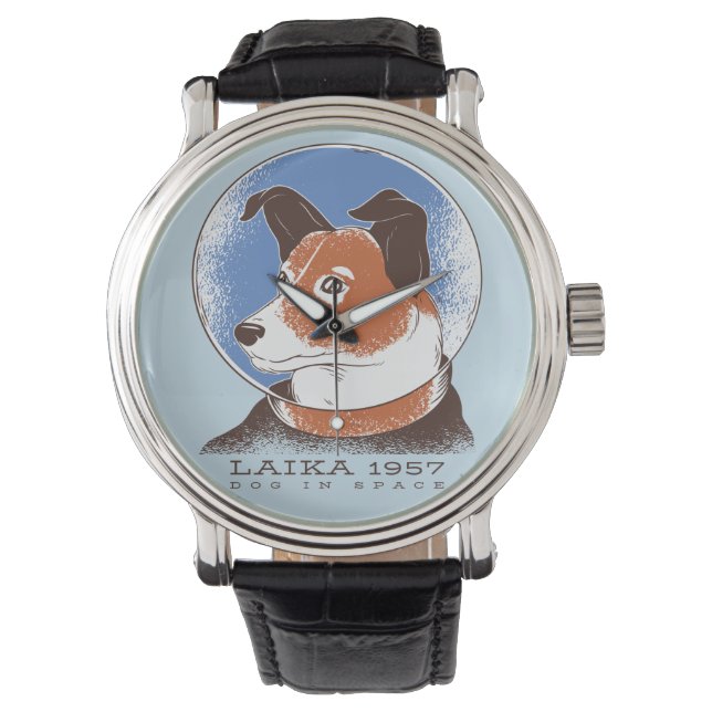 Laika Sovjet Space Dog 1957 Horloge (Voorkant)