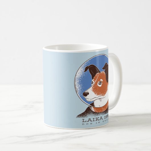 Laika Sovjet Space Dog 1957 Koffiemok (Voorkant rechts)