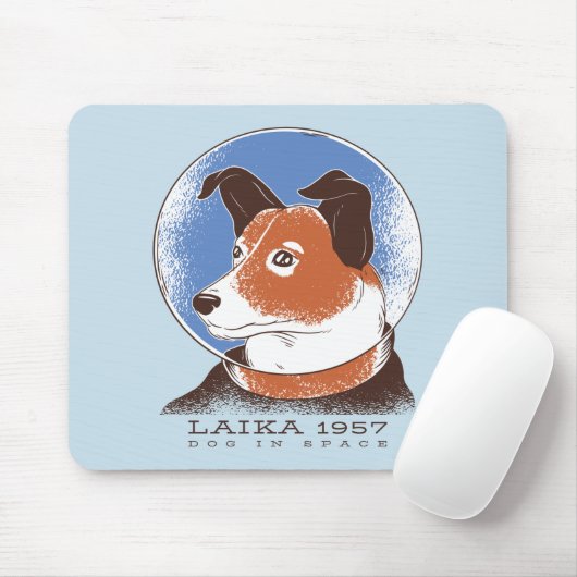 Laika Sovjet Space Dog 1957 Muismat (Met muis)