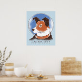 Laika Sovjet Space Dog 1957 Poster (Keuken)