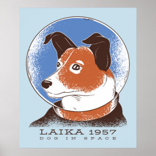 Laika Sovjet Space Dog 1957 Poster