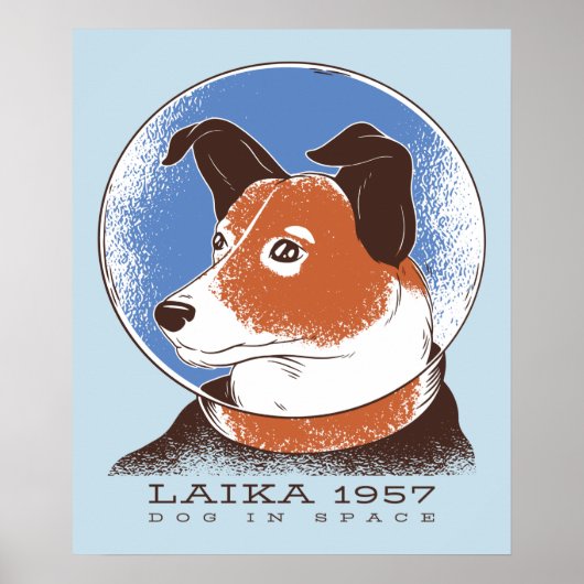 Laika Sovjet Space Dog 1957 Poster (Voorkant)
