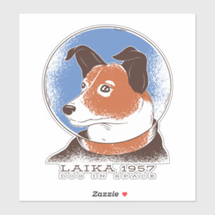 Laika Sovjet Space Dog 1957 Sticker