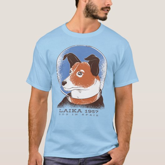 Laika Sovjet Space Dog 1957 T-shirt (Voorkant)