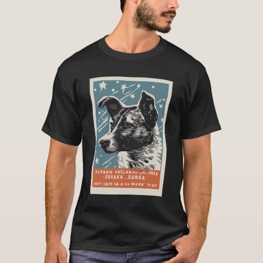 Laika Space Dog Product  Ccccp Sovjet Rusland T-shirt (Voorkant)