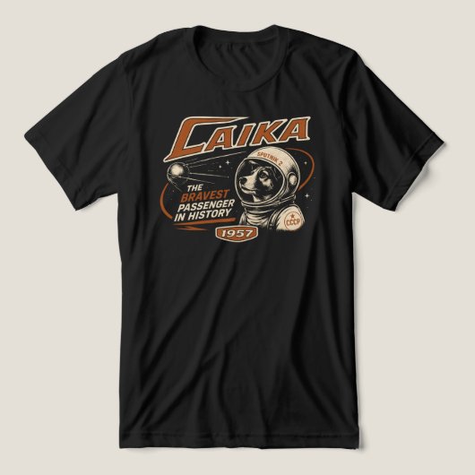 LAIKA – THE BRAVEST PASSENGER IN HISTORY Tri-Blend SHIRT (Design voorkant)