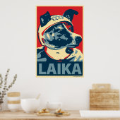 Laika the Space Dog: Obama parody poster (Keuken)