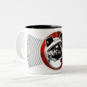 Laika - toestel voor het overbrengen van ruimtehon tweekleurige koffiemok (Voorkant links)