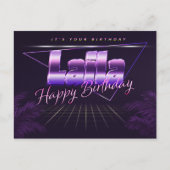 Laila Name Vorname lila Postkarte Geburtstag Briefkaart (Voorkant)
