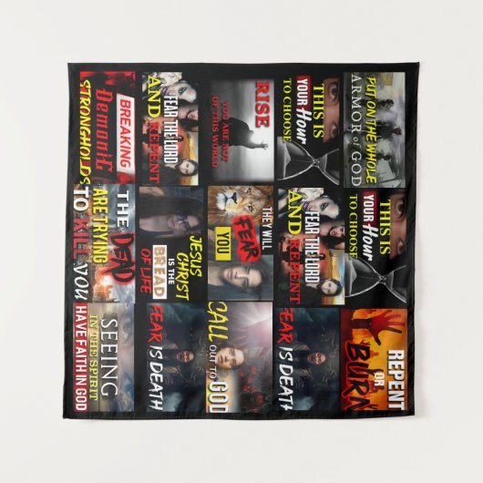 Laila van Jezus Christus Geloof & Warmte Gooi Deke Wandkleed (Voorkant (horizontaal))