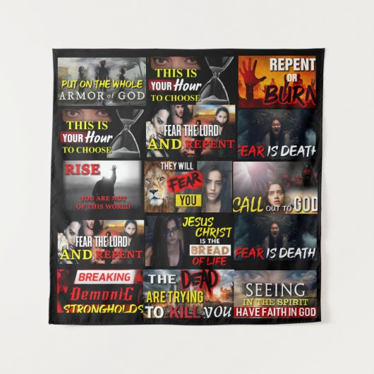 Laila van Jezus Christus Geloof & Warmte Gooi Deke Wandkleed (Voorkant)