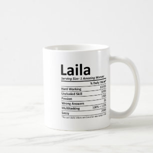 Laila Voeding Gepersonaliseerde Naam Grappig Kerst Koffiemok