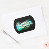 Lailahaillallah muhamad rasullah latter ronde sticker (Envelop)