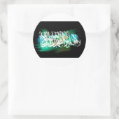 Lailahaillallah muhamad rasullah latter ronde sticker (Tas)