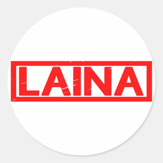 Laina Stamp Ronde Sticker (Voorkant)