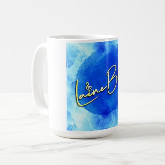 Laine Bleu Logo Coffee Mok (Voorkant links)