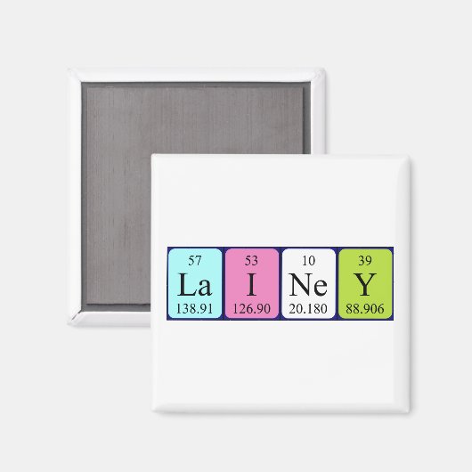 Lainey periodiek table name magnet (Voorkant / Achterkant)