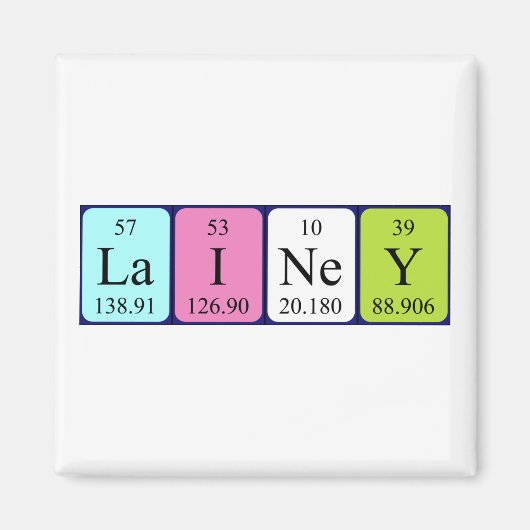 Lainey periodiek table name magnet (Voorkant)