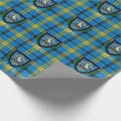 Laing Schotse Clan Tartan & Crest Cadeaupapier (Hoek)